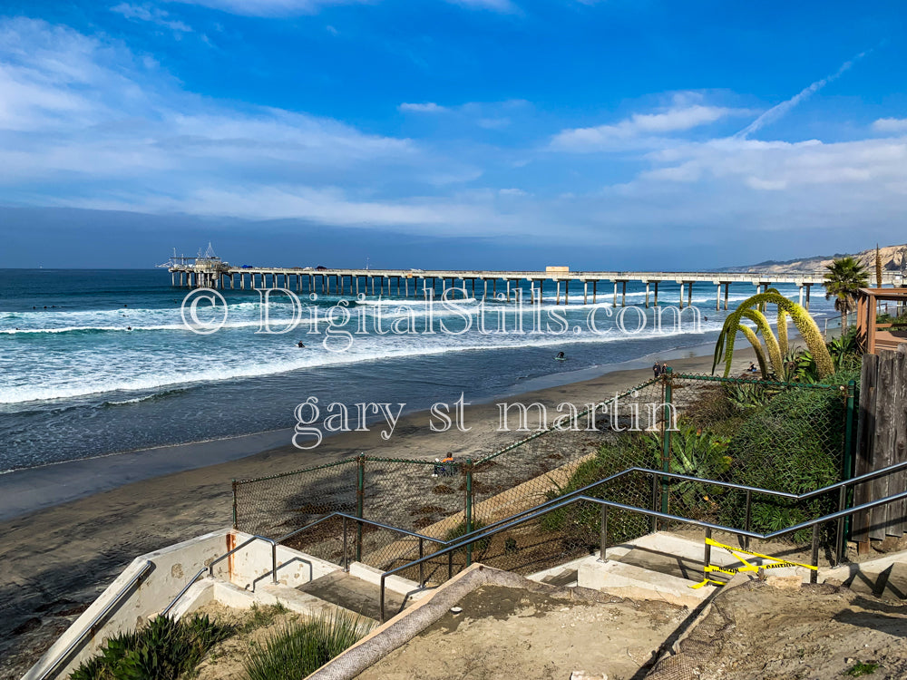 Up the Stairs from the La Jolla Pier, digital La Jolla Pier