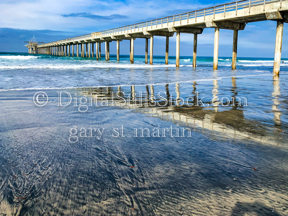 Seeing Double - La Jolla Beach Pier, digital La Jolla Pier