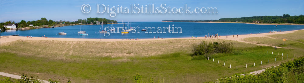 Wide View of Sail boats at the Shore