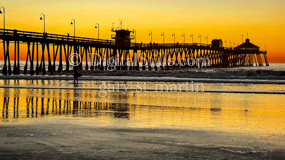 Looking at the Pier from a Distance - Imperial Beach Pier, digital Imperial beach pier