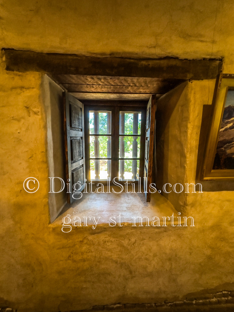 View out the window West Wing Museum Rooms, Mission San Juan Capistrano, Digital, California, Missions