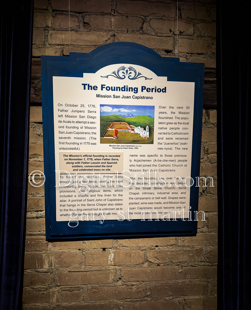 Poster In Mission San Juan Capistrano , Digital, California Missions