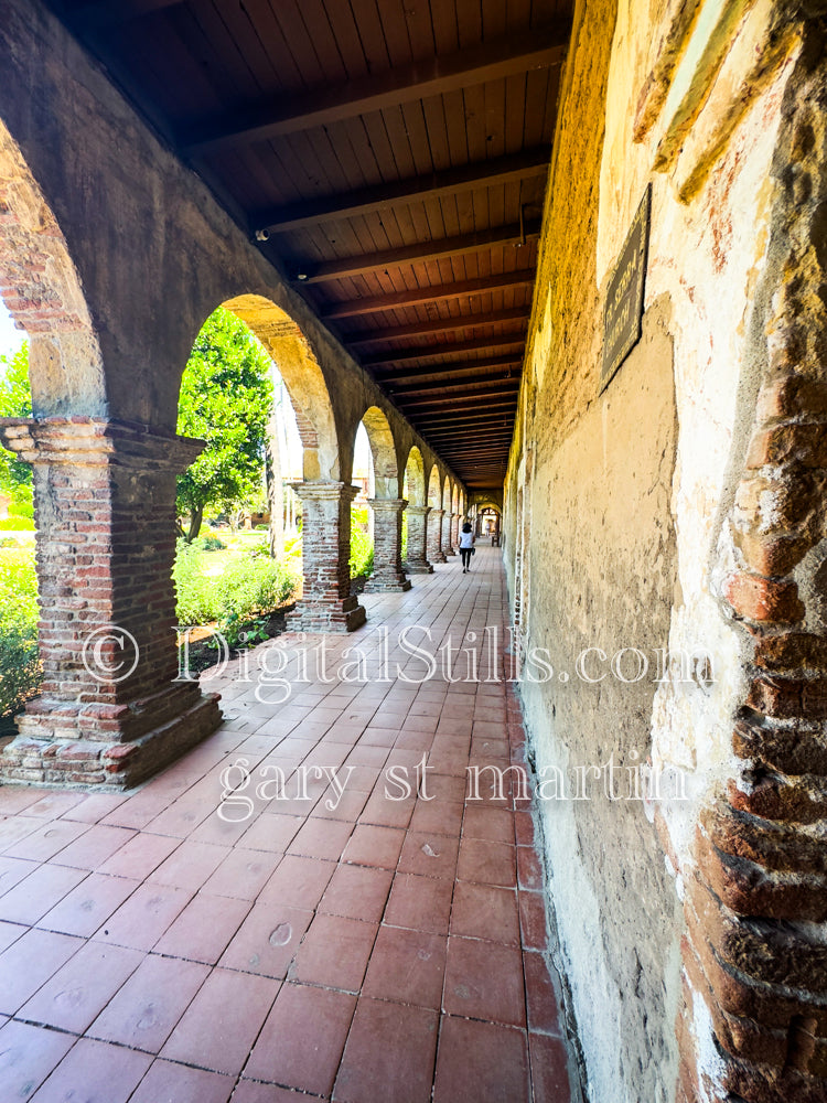 Large Hallway At Mission San Juan Capistrano , Digital, California Missions