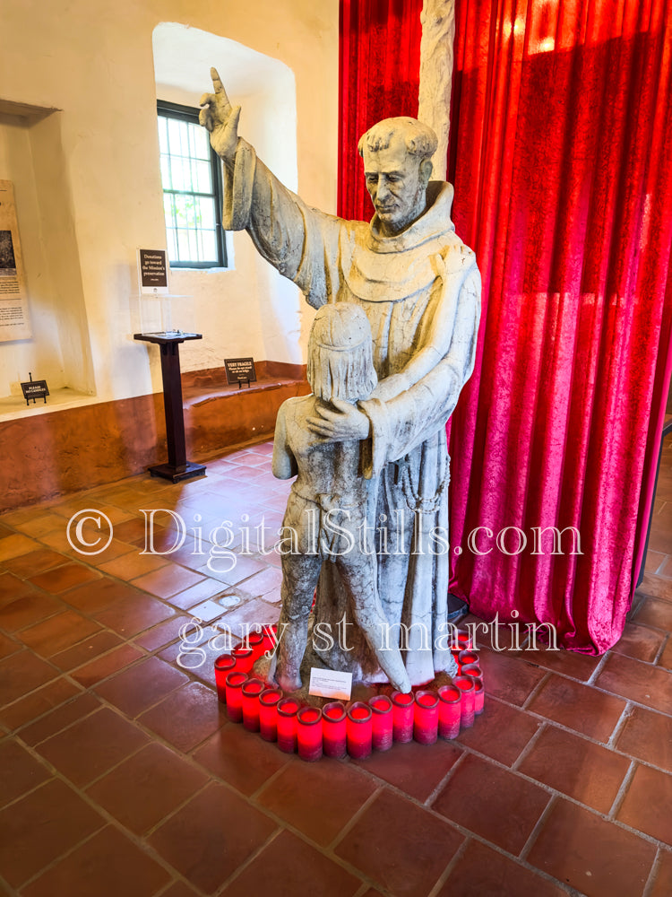 Statues At Mission San Juan Capistrano, Digital, California Missions
