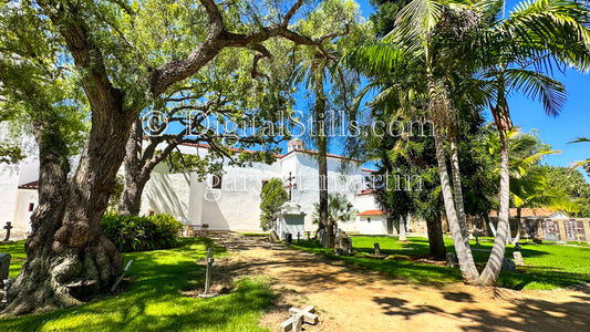 Wide Angle Graveyard In Mission San Luis Rey V2