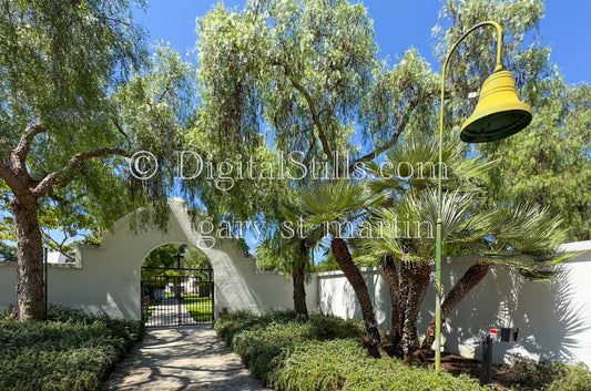 Yellow Lamp At Mission San Luis Rey