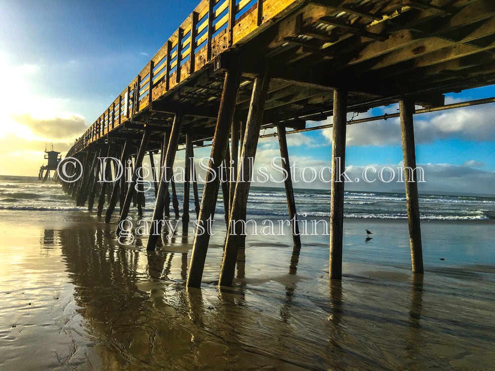Looking Underneath the Imperial Beach Pier, digital Imperial Beach pier