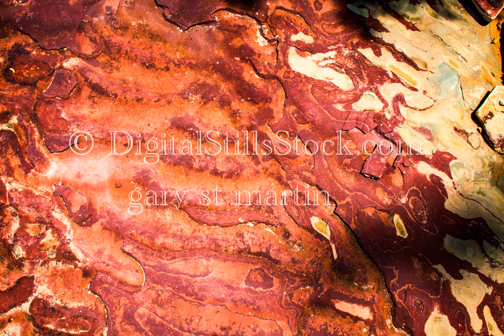 Closeup of patterns in the red rocks, digital Grand MArais