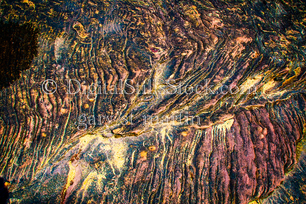 Closeup of the dark ridges on the rocks, digital Grand MArais