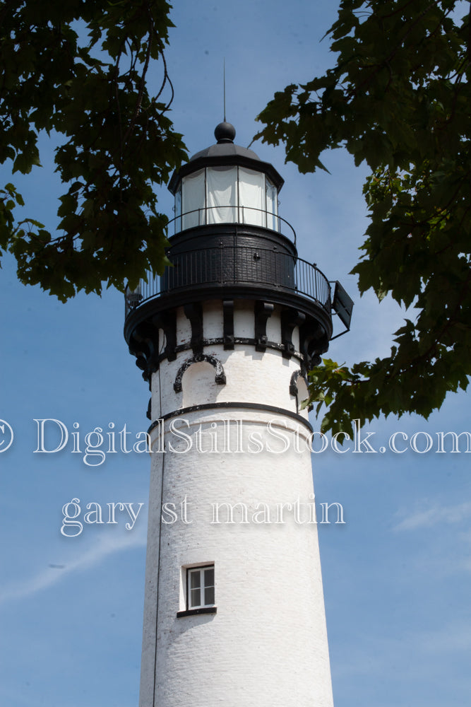 Looking at the top of Sable Lighthouse, digital Grand MArais