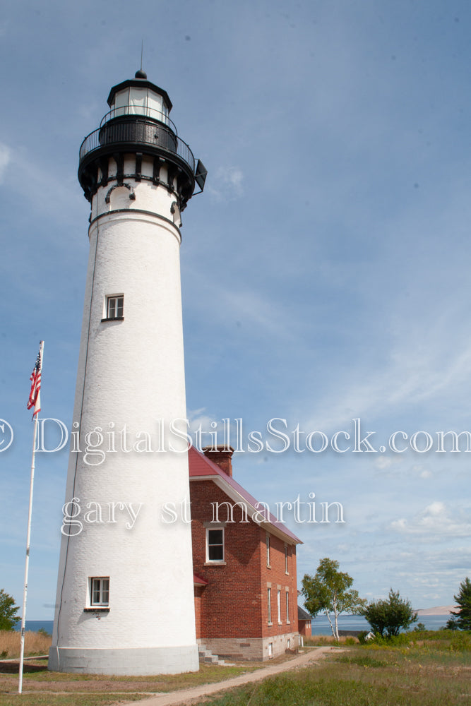 Full View of the Sable Lighthouse, digital Grand Marais