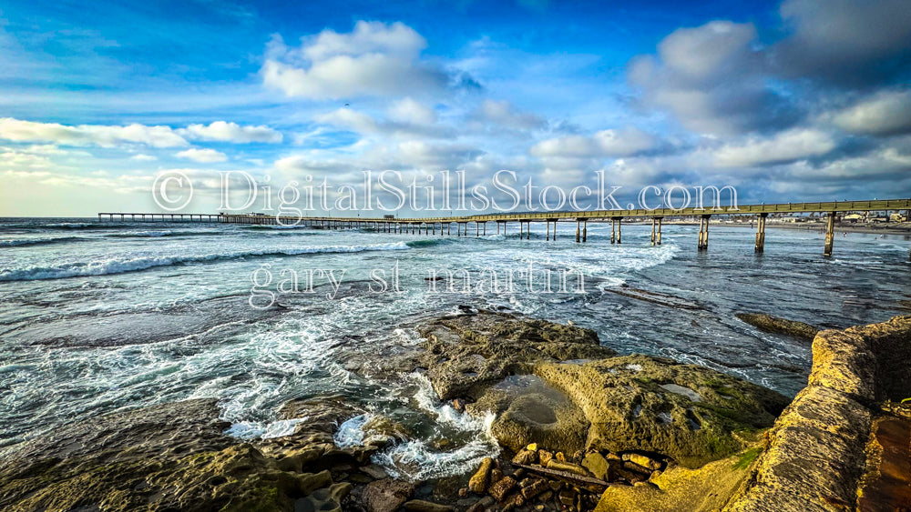 Light Shining on the Tide Pools - Ocean Beach Pier, digital Ocean Beach Pier