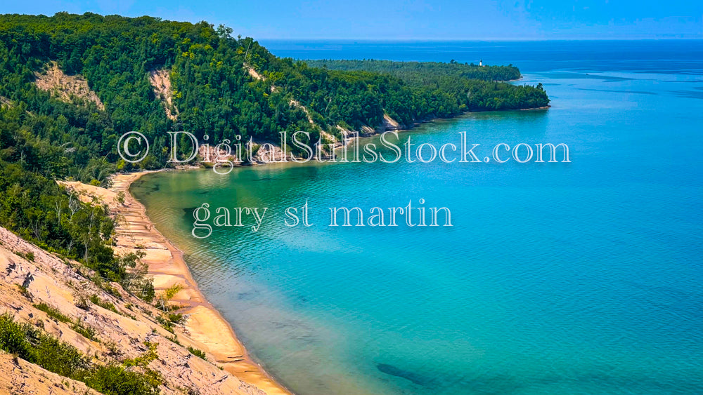 Logslide View toward Sable Lighthouse, digital Grand Marais