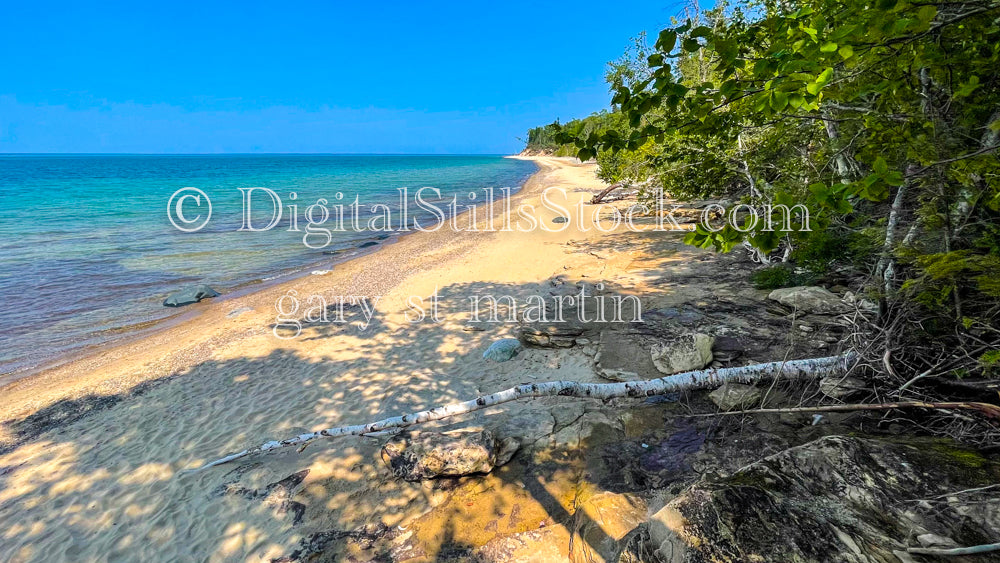 Beach walk towed Sable Lighthouse, digital grand MArais
