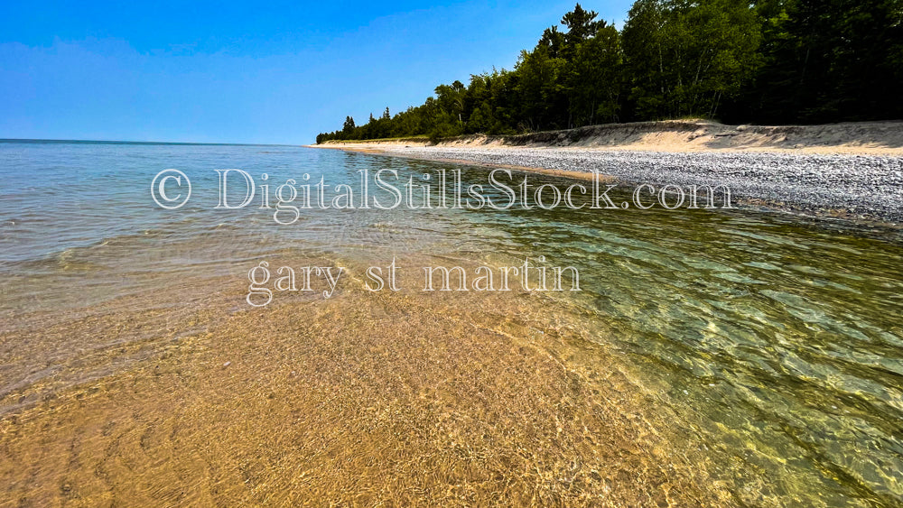 been water over the tan sand on Crisp Point, digital Crisp Point