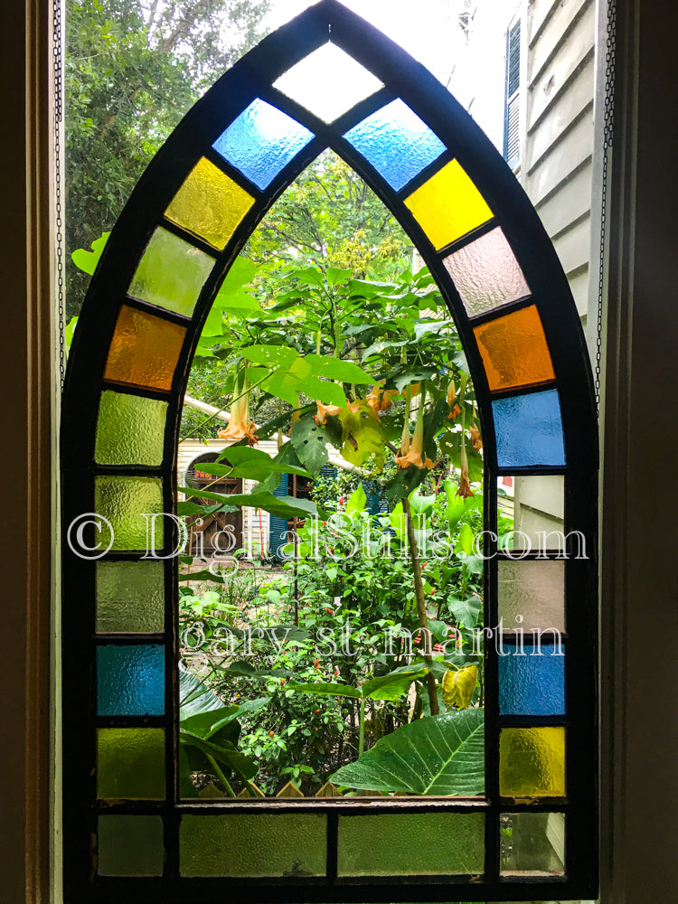 Stained Glass Garden, New Orleans, Digital