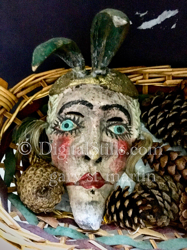 Paper Mache Mask, New Orleans, Digital