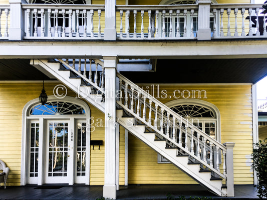 Yellow Residence White Staircase, New Orleans, Digital