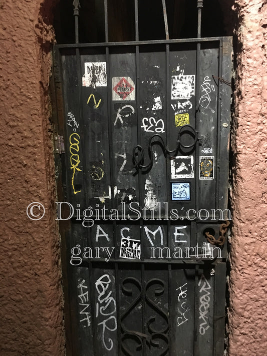Tagging on Door, New Orleans, Digital