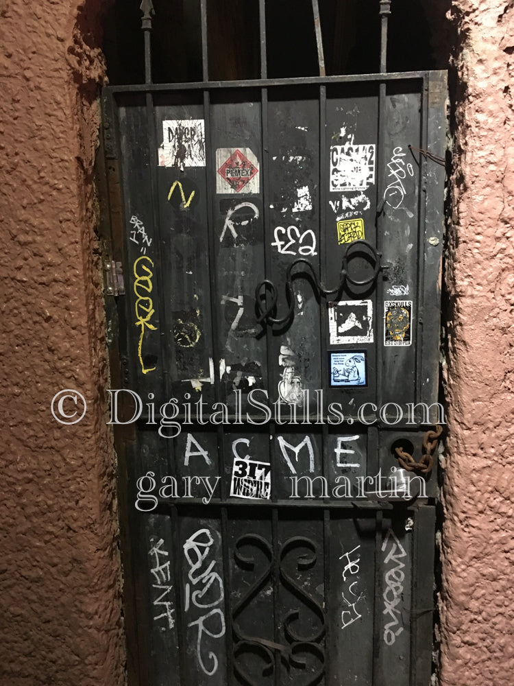 Tagging on Door, New Orleans, Digital
