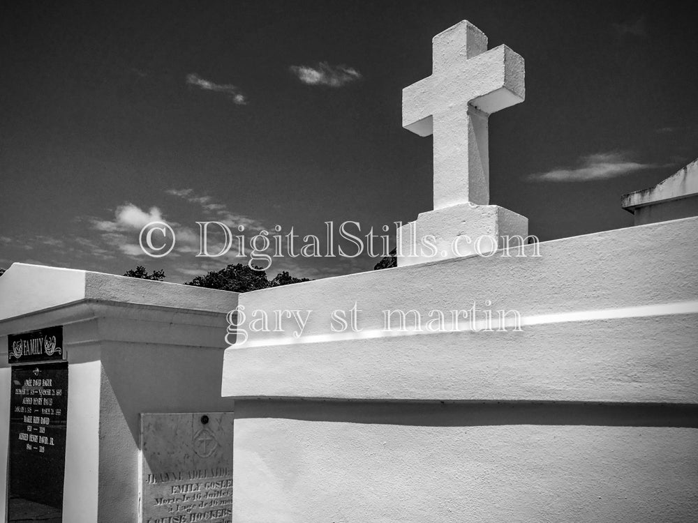 New Orleans Cemetery 6 B+W, New Orleans, Digital