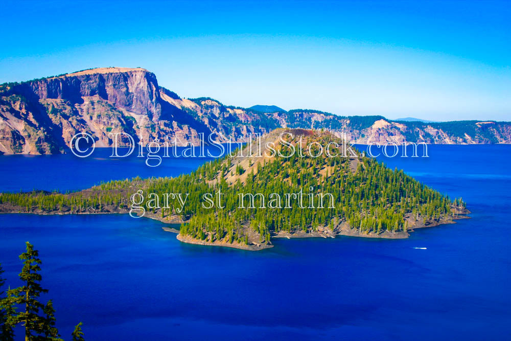 Close Up Wizard Island, Crater Lake, Digital, Oregon
