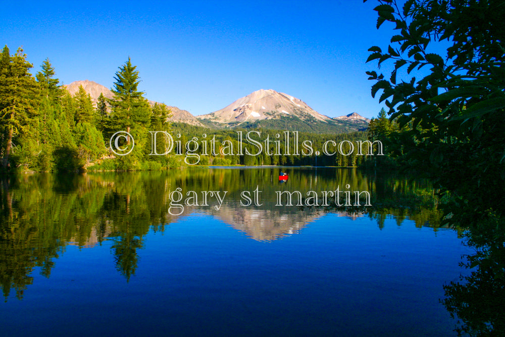 Wide View Of Lake Manzanita, Lassen Volcanic National Park, CA Digital, California, Lassen
