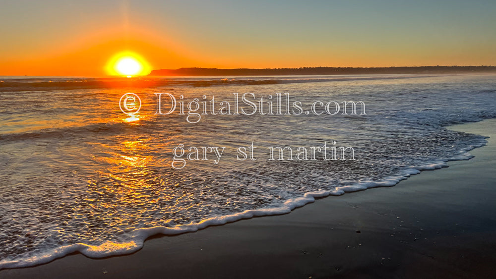 Coastal Contemplation, digital sunset