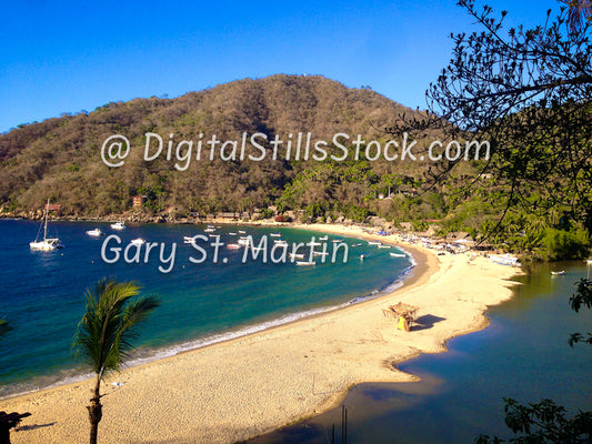 Along Beach, One Palm, Yelapa, Mexico, digital