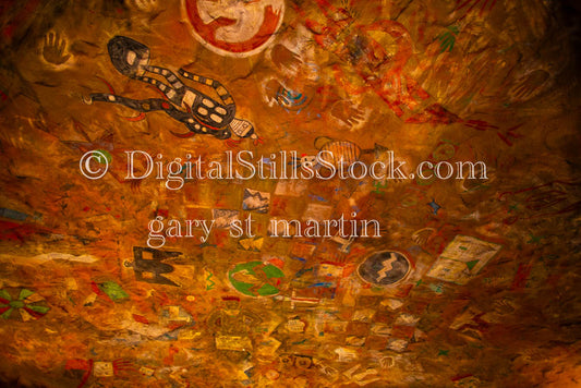 Full Ceiling Indian Paintings inside The Tower, Digital, Arizona, Grand Canyon