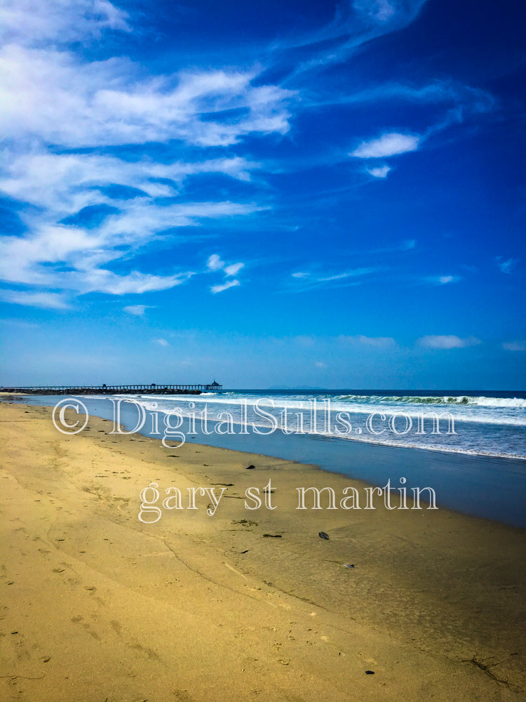 Blue Sky and a Blue Ocean, digital sunset