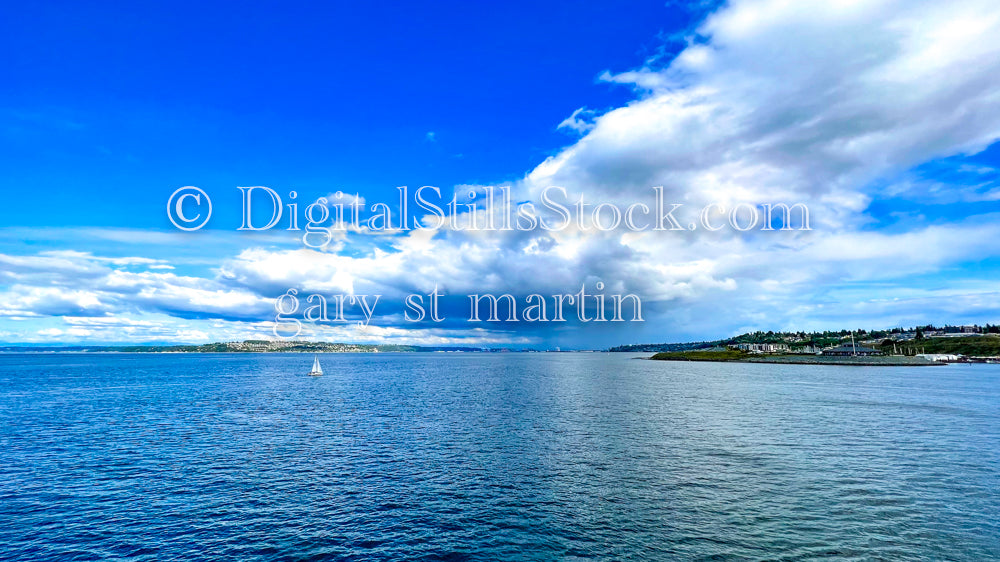 Clouds over the Lake - Vashon Island, digital Vashon Island