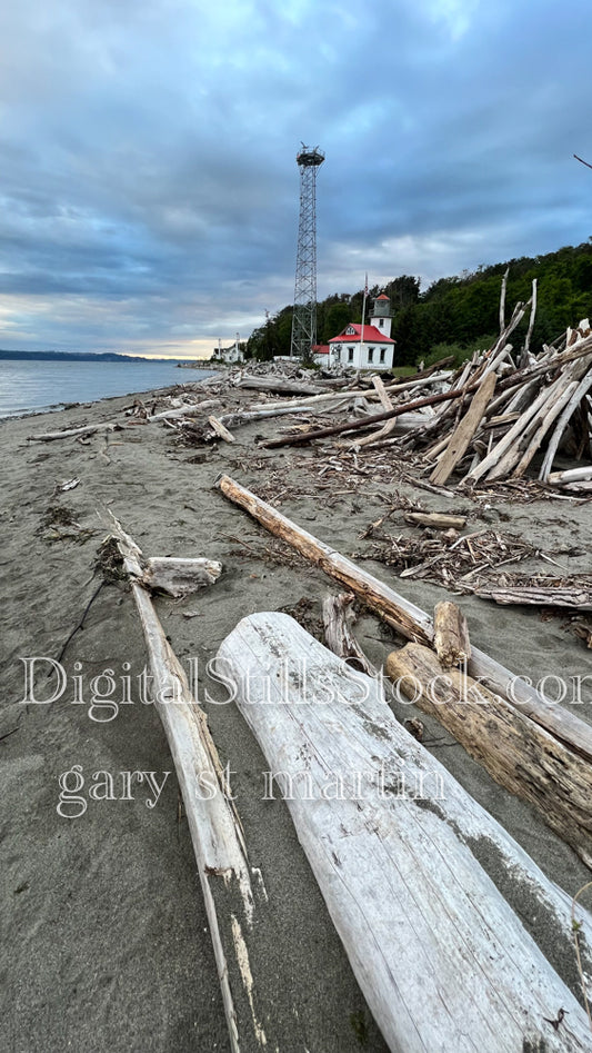 Bunches of Wood on the Sand - Vashon Island, digital Vashon Island 