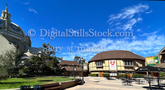 Museum and Old Globe with Courtyard, Balboa Park, digital