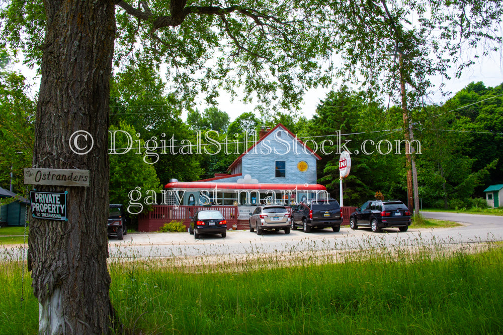 Outside of the West Boy Diner, digital Grand Marais