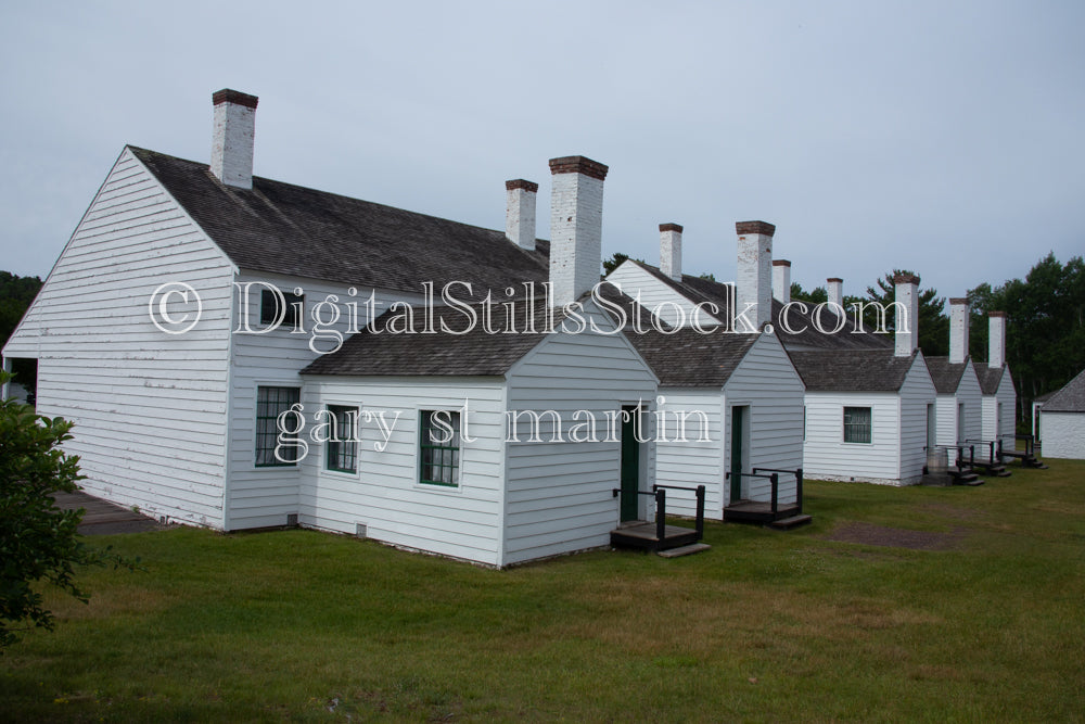 Up close with buildings at Fort Wilkins, digital copper harbor