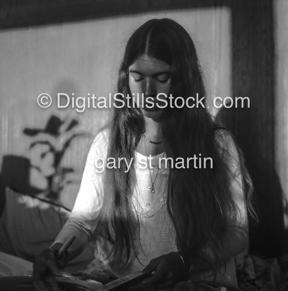 Portrait Caroline Reading, analog, black & white, portrait