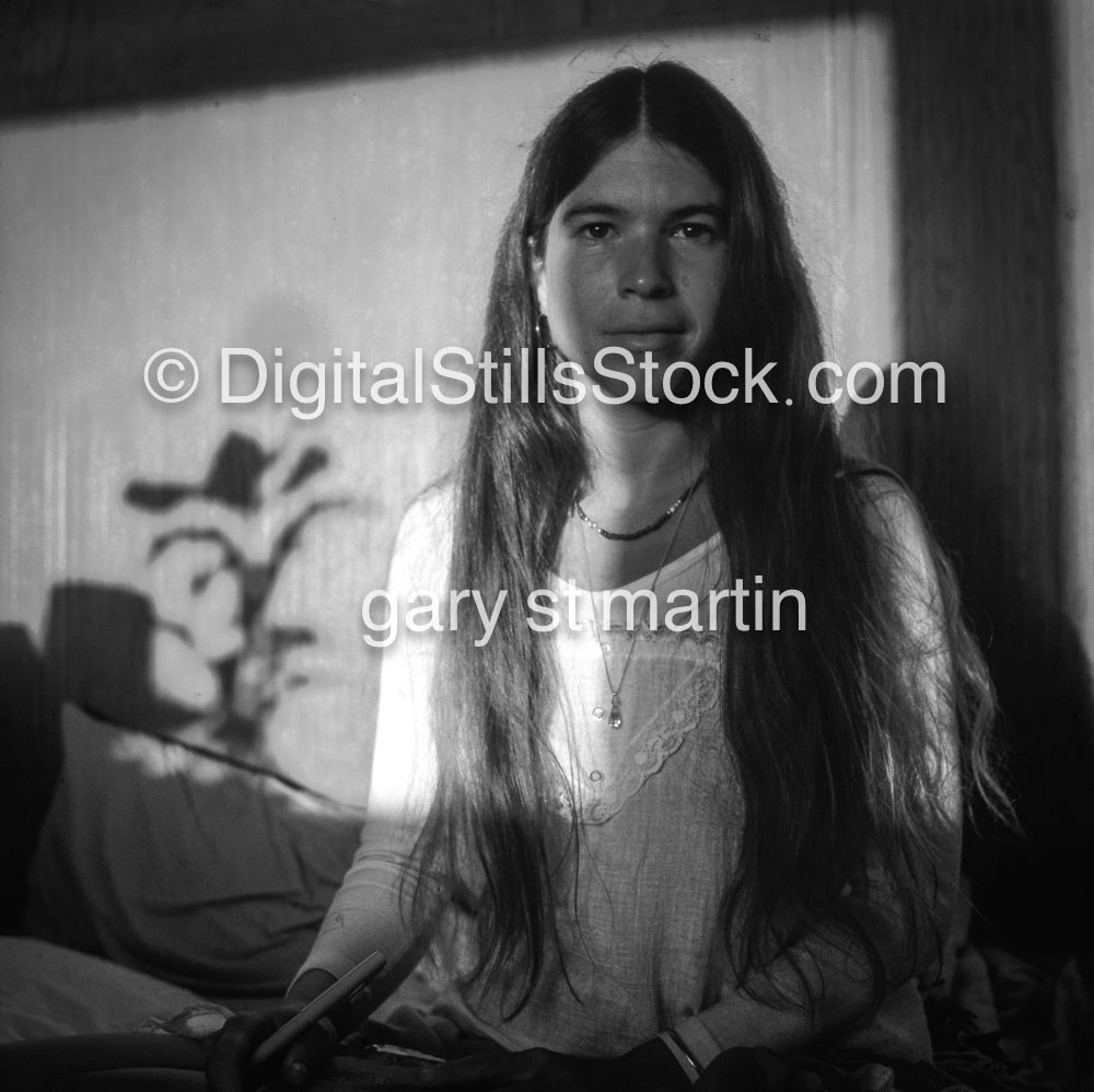 Caroline Portrait, Full View, analog, black & white, portrait