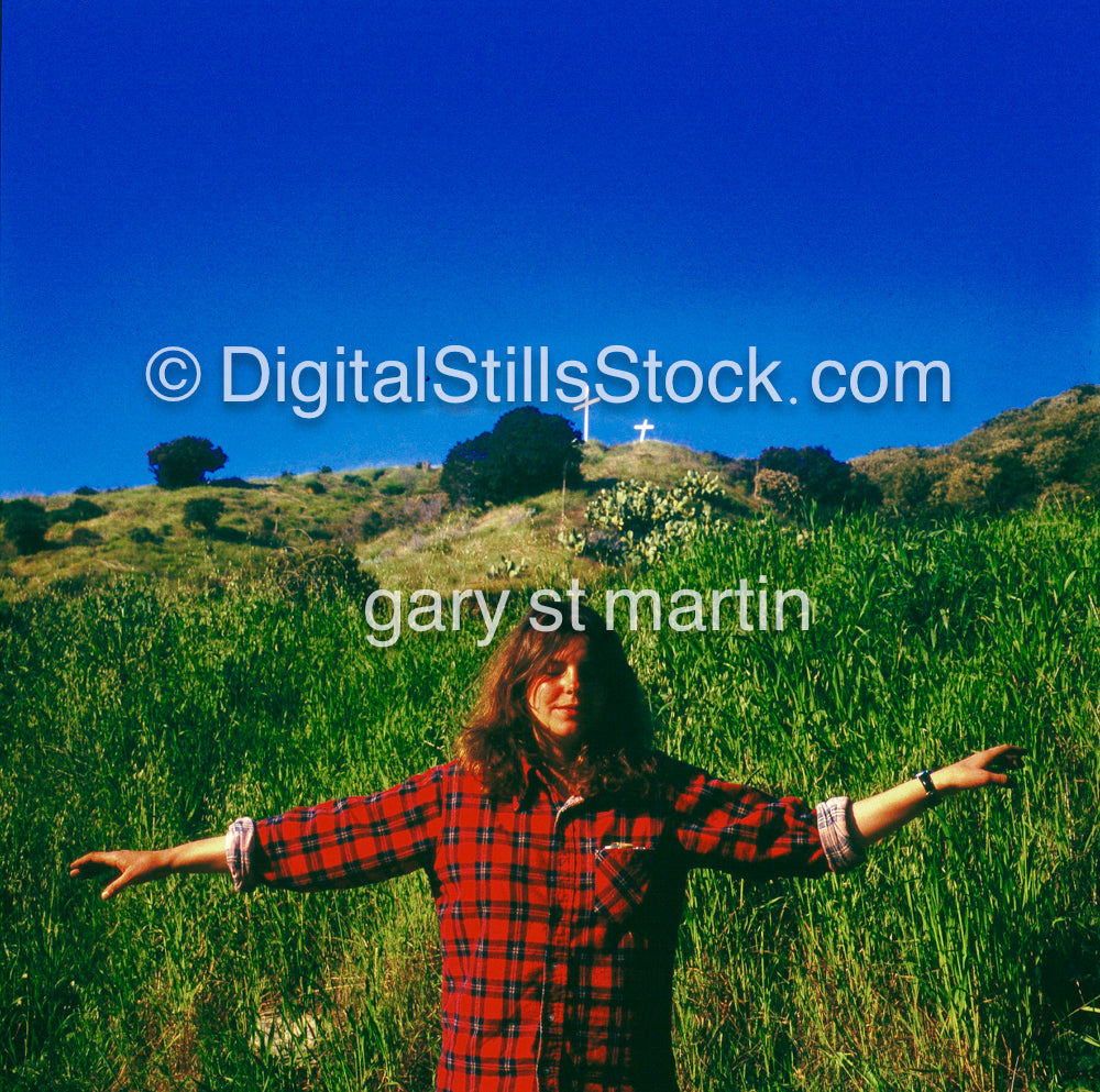She had a cross to bear, Silverado Canyon,  CA, Analog, Color, People, Women