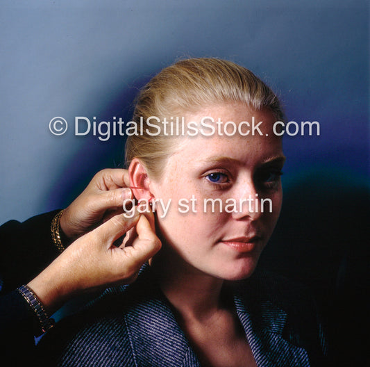 Elena Ear Piercing, Analog, Color, Portraits, Women