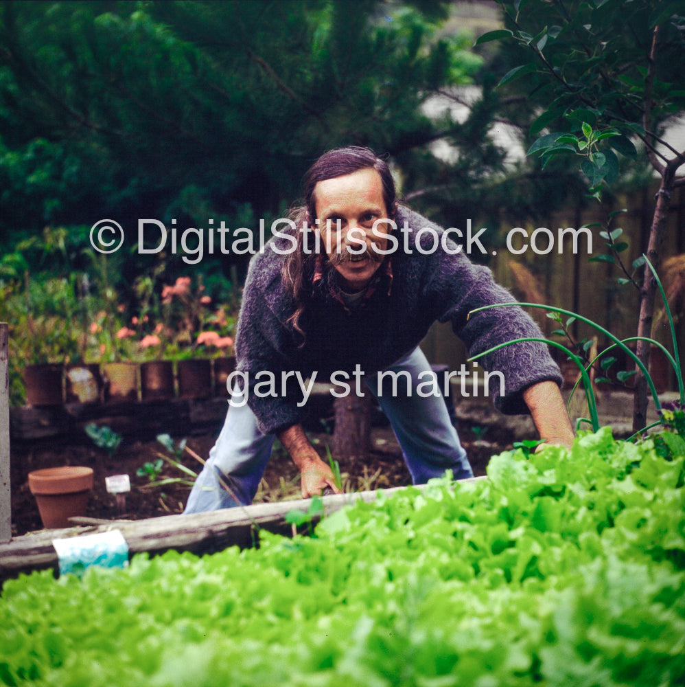 Robert, attending the Garden, Silverado Canyon, analog, color, portraits, men