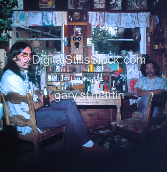 Earnie Hernandez and Friend, Silverado Canyon, CA, analog, color, portraits, men