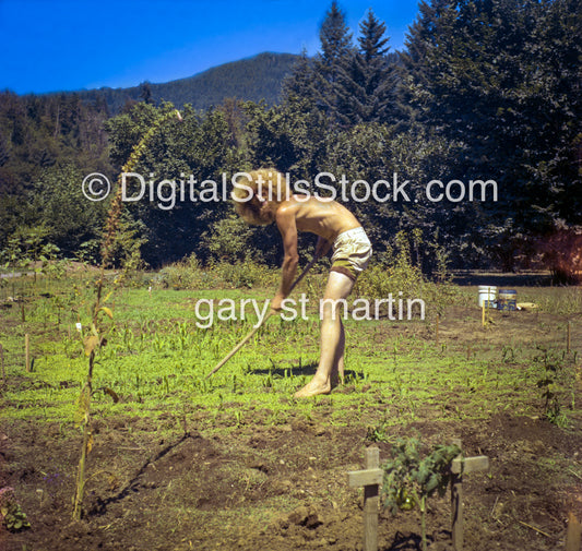 Bill Goodpastuer, Gardening, McKenzie Bridge, Oregon, analog, color, portraits, men