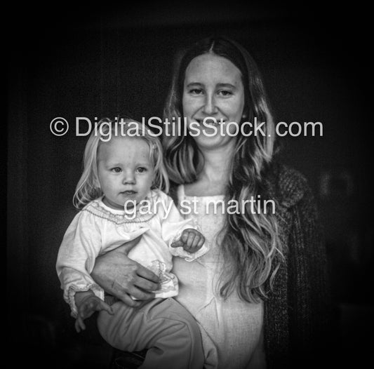 Woman And Baby Portrait