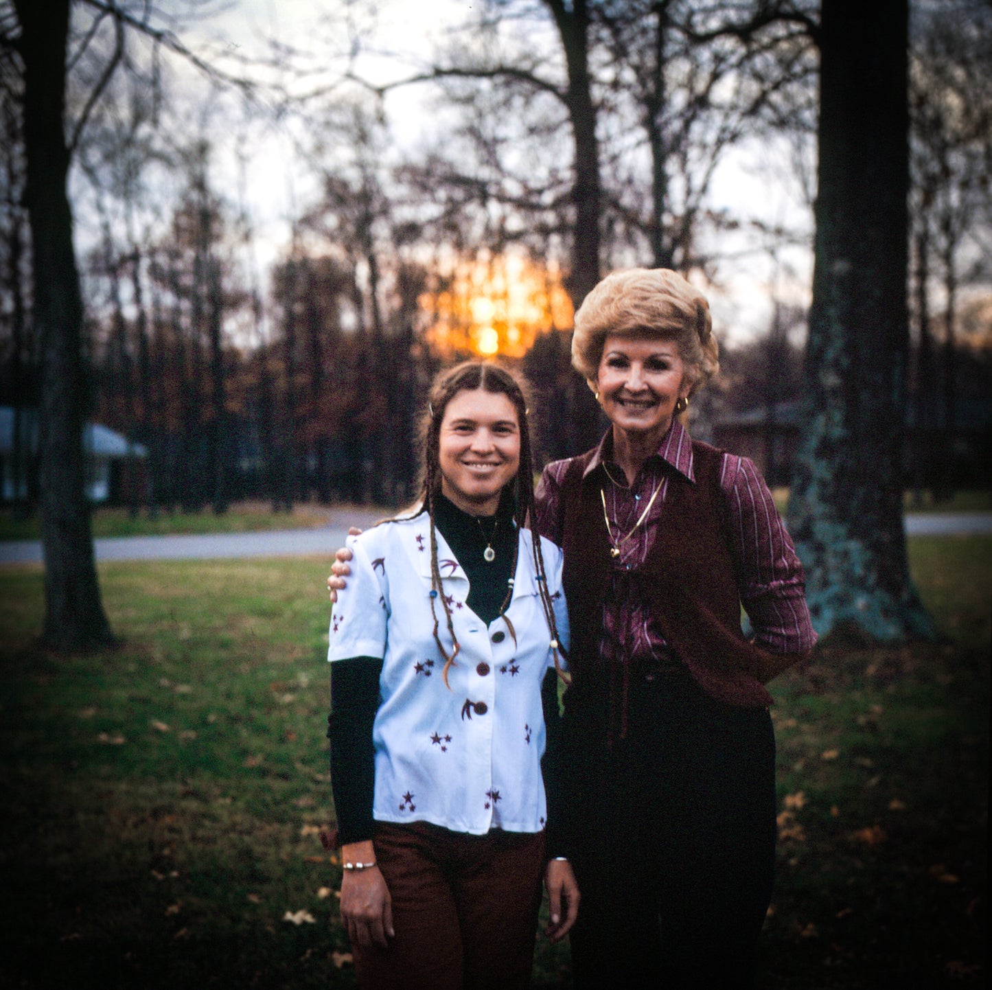 #2 Portrait Of Caroline and Mom at Sunset, Analog, Color, Portraits, Groups