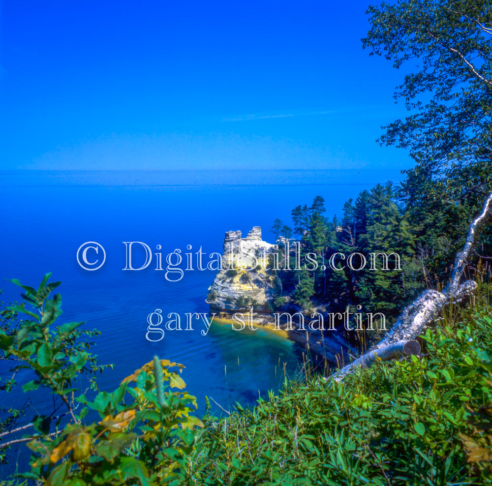 Castle Rock Side View, Munising., UP Michigan. Analog, Color, Michigan