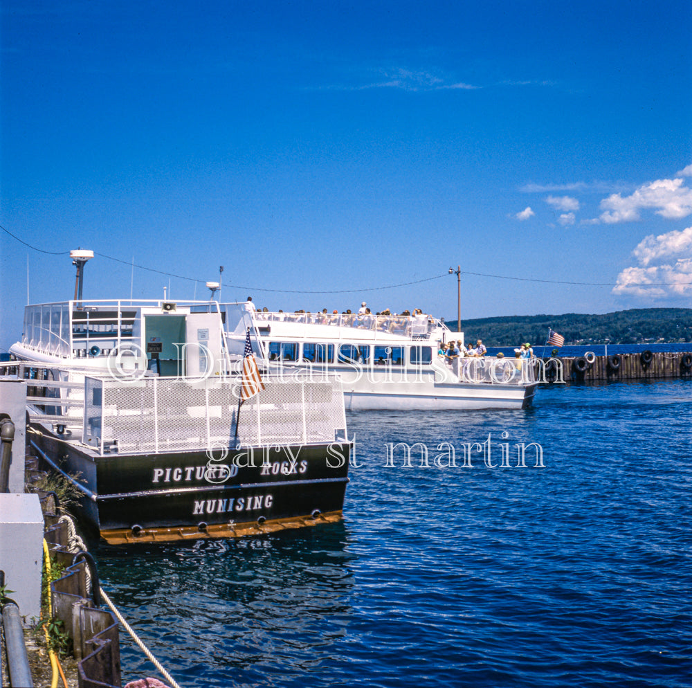 Pictured Rocks Cruises Boats, Munising., UP Michigan, Analog, Color, Michigan