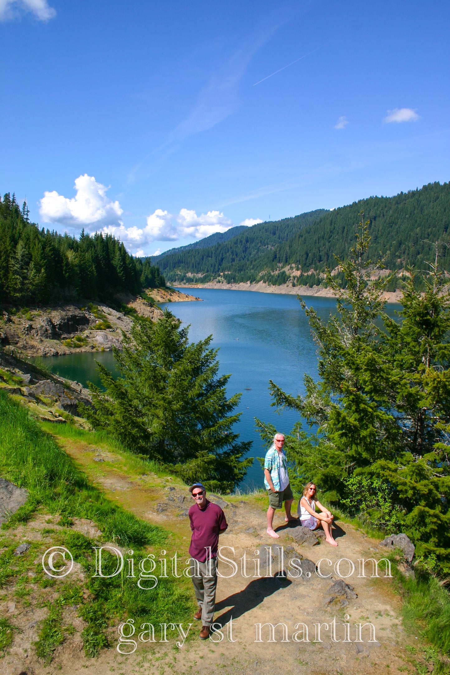 Billy, Joe, and Pam at the Willamette River, digital oregon