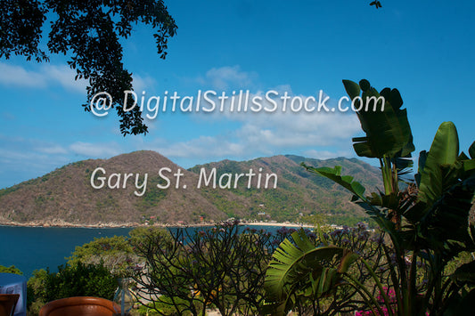 Wide View of the Harbor from Above, Yelapa, Mexico, digital