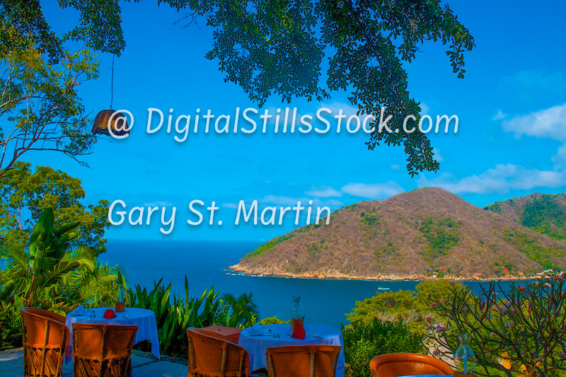Surrounded by Trees View to the Harbor From Above, Yelapa, Mexico, digital